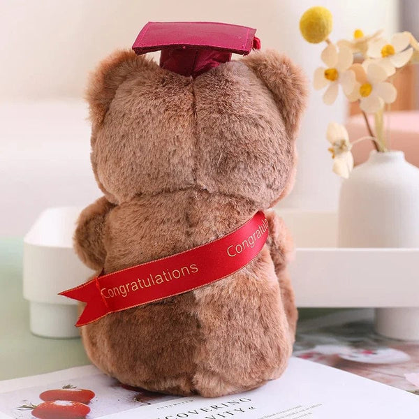 Planet Gates 23cm Graduate Bear With Hat Plush Toys Stuffed Animals Bear Plush Toys Doll Pillow Kids Lovers Birthday Baby Gift