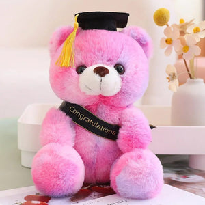 Planet Gates 23cm Graduate Bear With Hat Plush Toys Stuffed Animals Bear Plush Toys Doll Pillow Kids Lovers Birthday Baby Gift