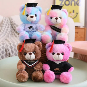 Planet Gates 23cm Graduate Bear With Hat Plush Toys Stuffed Animals Bear Plush Toys Doll Pillow Kids Lovers Birthday Baby Gift