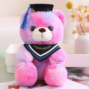 Planet Gates 23cm Graduate Bear With Hat Plush Toys Stuffed Animals Bear Plush Toys Doll Pillow Kids Lovers Birthday Baby Gift