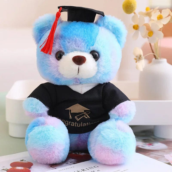 Planet Gates 23cm Graduate Bear With Hat Plush Toys Stuffed Animals Bear Plush Toys Doll Pillow Kids Lovers Birthday Baby Gift