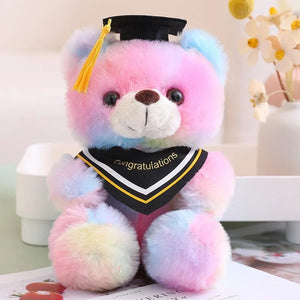Planet Gates 23cm Graduate Bear With Hat Plush Toys Stuffed Animals Bear Plush Toys Doll Pillow Kids Lovers Birthday Baby Gift