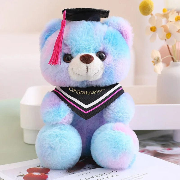 Planet Gates 23cm Graduate Bear With Hat Plush Toys Stuffed Animals Bear Plush Toys Doll Pillow Kids Lovers Birthday Baby Gift
