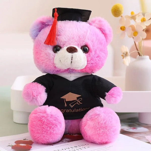 Planet Gates 23cm Graduate Bear With Hat Plush Toys Stuffed Animals Bear Plush Toys Doll Pillow Kids Lovers Birthday Baby Gift