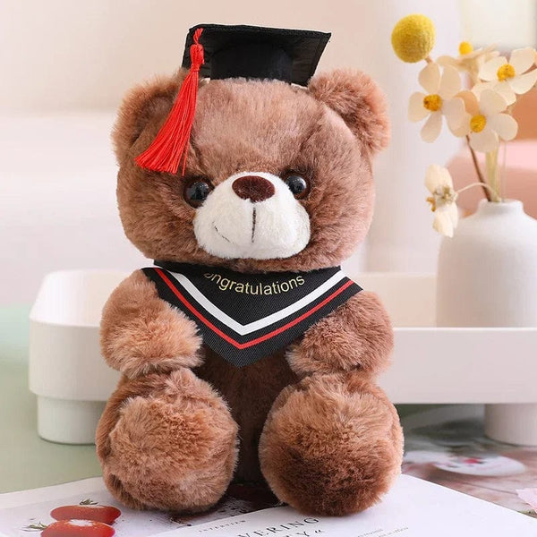 Planet Gates 23cm Graduate Bear With Hat Plush Toys Stuffed Animals Bear Plush Toys Doll Pillow Kids Lovers Birthday Baby Gift