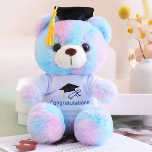 Planet Gates 23cm Graduate Bear With Hat Plush Toys Stuffed Animals Bear Plush Toys Doll Pillow Kids Lovers Birthday Baby Gift