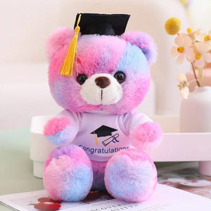 Planet Gates 23cm Graduate Bear With Hat Plush Toys Stuffed Animals Bear Plush Toys Doll Pillow Kids Lovers Birthday Baby Gift