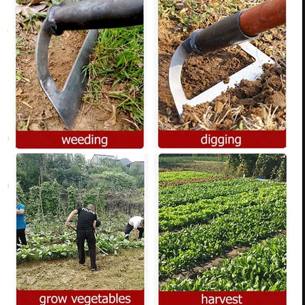 Planet Gates 23cm Hollow Hoe Weeding Rake Labor-saving Weeding & Loosening Soil Artifact Harrow Handheld steel weeding hoe Hoe Farm Tool Gardening
