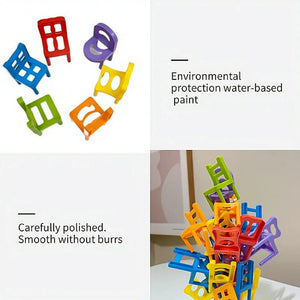 Planet Gates 24-42pc children's puzzle folding chair toy parent-child interactive game for kids chair stack party game juego social games