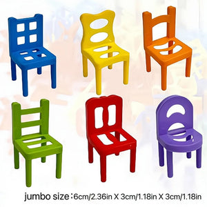 Planet Gates 24-42pc children's puzzle folding chair toy parent-child interactive game for kids chair stack party game juego social games
