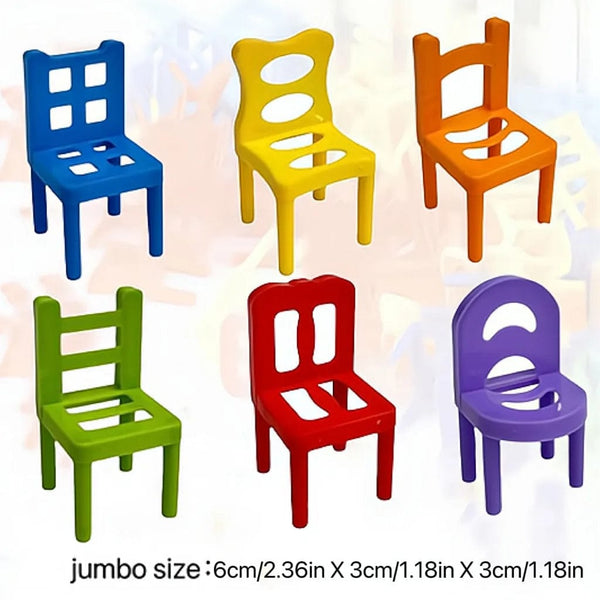 Planet Gates 24-42pc children's puzzle folding chair toy parent-child interactive game for kids chair stack party game juego social games