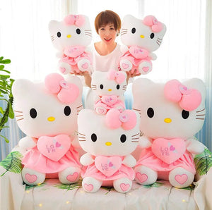 Planet Gates 24-55cm Sanrio Hello Kitty Cat Plush Toys Cartoon KT Cat Plushie Doll Soft Stuffed Anime Pillow Birthday Gifts For Kids Girls