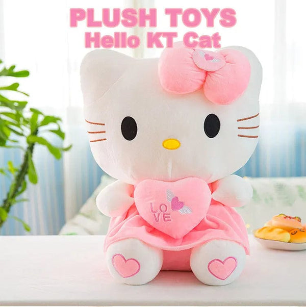Planet Gates 24-55cm Sanrio Hello Kitty Cat Plush Toys Cartoon KT Cat Plushie Doll Soft Stuffed Anime Pillow Birthday Gifts For Kids Girls
