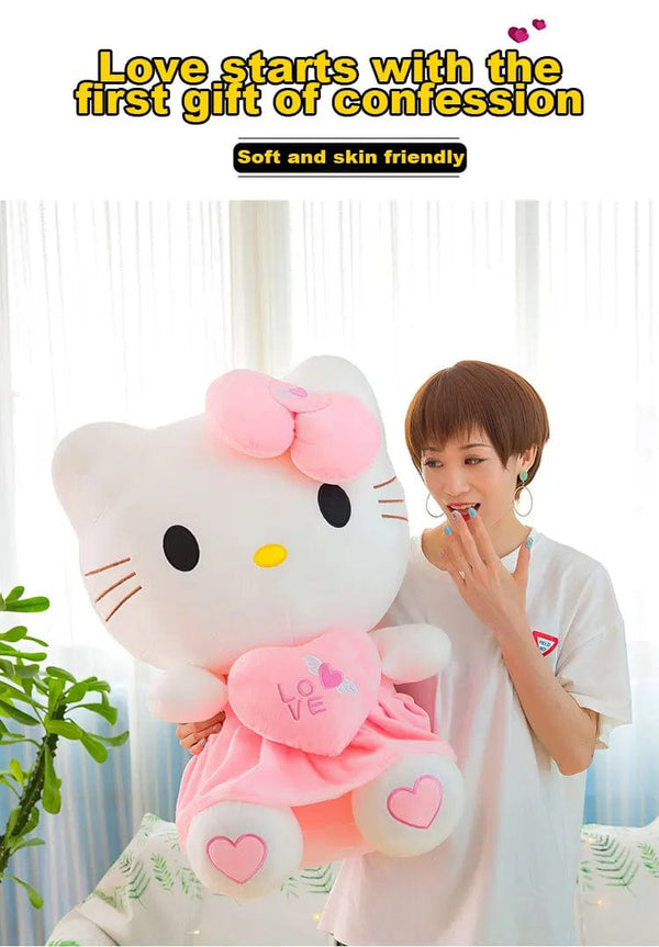 Planet Gates 24-55cm Sanrio Hello Kitty Cat Plush Toys Cartoon KT Cat Plushie Doll Soft Stuffed Anime Pillow Birthday Gifts For Kids Girls