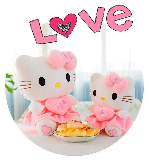 Planet Gates 24-55cm Sanrio Hello Kitty Cat Plush Toys Cartoon KT Cat Plushie Doll Soft Stuffed Anime Pillow Birthday Gifts For Kids Girls