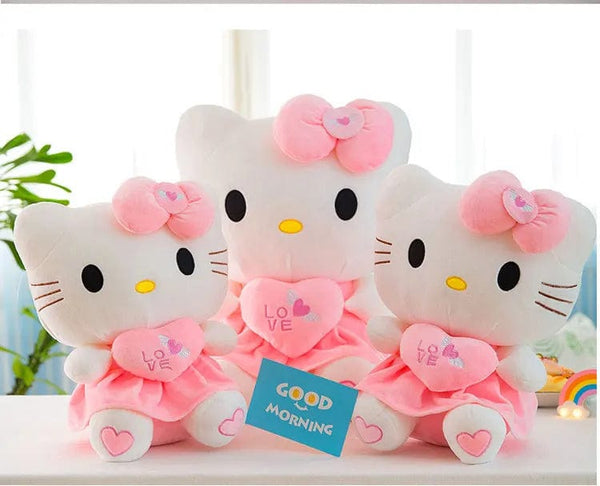 Planet Gates 24-55cm Sanrio Hello Kitty Cat Plush Toys Cartoon KT Cat Plushie Doll Soft Stuffed Anime Pillow Birthday Gifts For Kids Girls