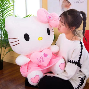 Planet Gates 24-55cm Sanrio Hello Kitty Cat Plush Toys Cartoon KT Cat Plushie Doll Soft Stuffed Anime Pillow Birthday Gifts For Kids Girls
