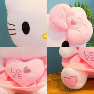 Planet Gates 24-55cm Sanrio Hello Kitty Cat Plush Toys Cartoon KT Cat Plushie Doll Soft Stuffed Anime Pillow Birthday Gifts For Kids Girls