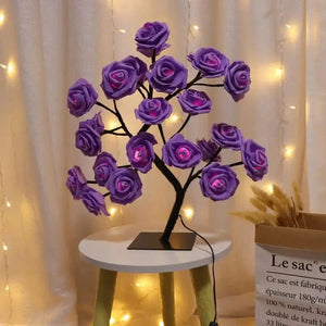 Planet Gates 24 LED Maple Leaf Fairy Light Flower Tree Table Lamp Rose Night Light Gifts for Wedding Party Autumn Halloween Decoration