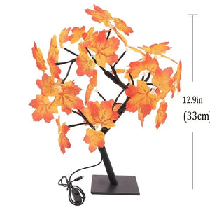 Planet Gates 24 LED Maple Leaf Fairy Light Flower Tree Table Lamp Rose Night Light Gifts for Wedding Party Autumn Halloween Decoration