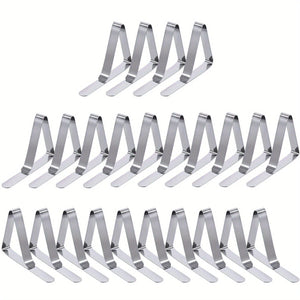Planet Gates 24 Pack Long Tablecloth Clips 6/12/18/24/30pcs Tablecloth Clips, Heavy Duty Picnic Table Clips, Stainless Steel Table Cloth Cover Clamps, Table Cloth Holders Ideal For Restaurant Picnics Marquees Weddings Graduation Party