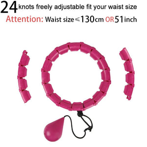 Planet Gates 24 sections pink 32/20/24/28 Section Adjustable Sport Hoops Abdominal Waist Exercise Detachable Hoola Massage Fitness Hoop Training Weight Loss