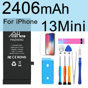 Planet Gates 2406mAh For i13 MINI PINZHENG Battery For iPhone X XR XS 11 12 13 Mini Max Pro Promax Real High Capacity Replacement Bateria Warranty One Year