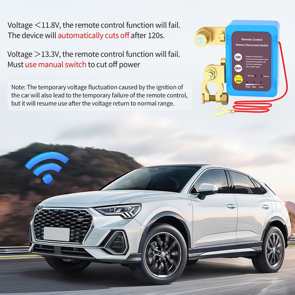 Planet Gates 240A Blue Color 12V 240A Remote Battery Disconnect Start Inhibitor Automatic Power Shut Off Switch Remote Control Switch With 2 Keys For Car Truck Boat