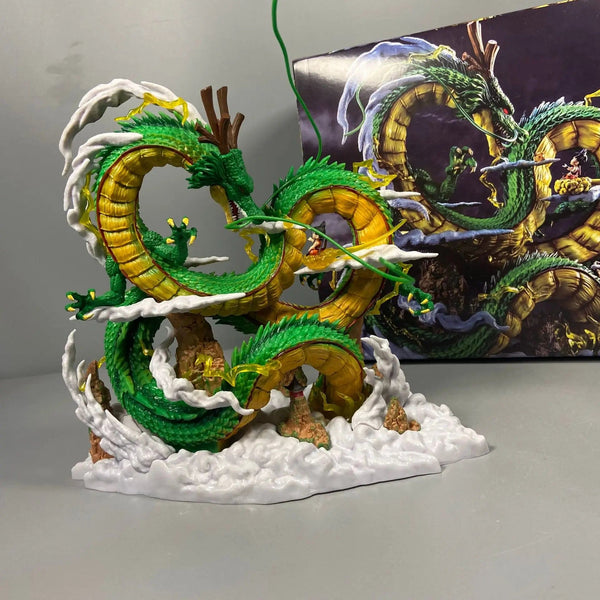 Planet Gates 24cm Dragon Ball Anime Figure Shenron Figure Goku And Shenron Figurine Model Pvc Statue Doll Collection Room Toy Gifts