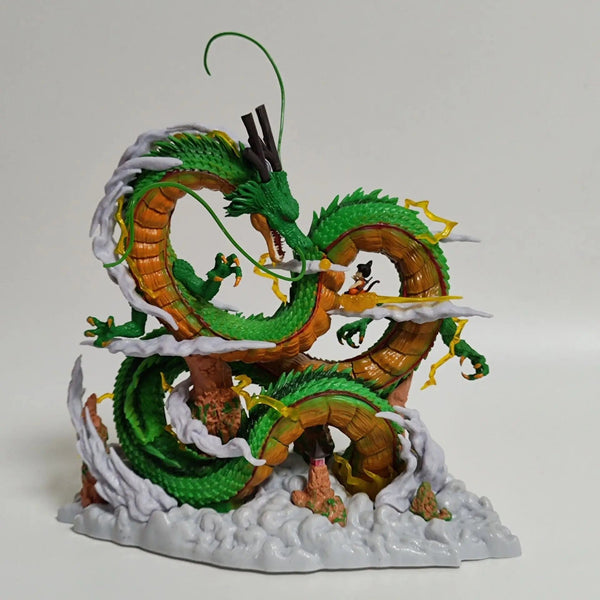 Planet Gates 24cm Dragon Ball Anime Figure Shenron Figure Goku And Shenron Figurine Model Pvc Statue Doll Collection Room Toy Gifts