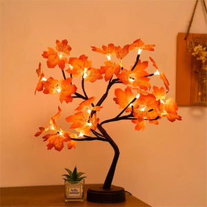 Planet Gates 24LED Table Lamp Rose Flower Tree USB Night Lights Christmas Decoration Gift for Kids Room Rose Flower Lighting Home Decoration