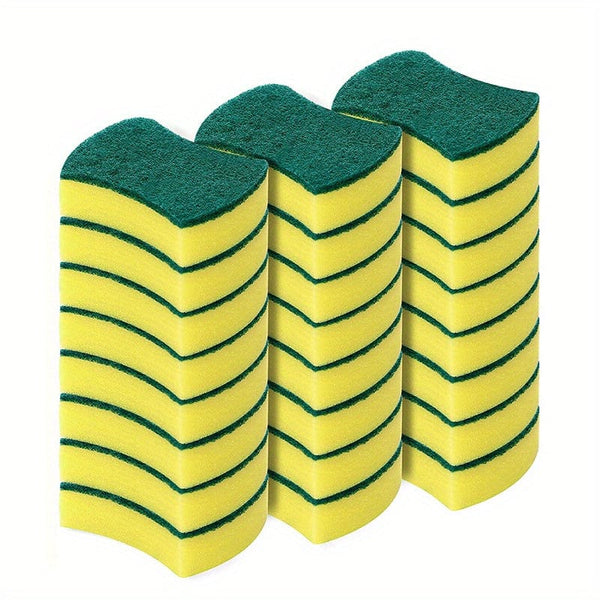 Planet Gates 24pcs 12/24pcs Kitchen Cleaning Sponge, Dish Towel, Scouring Pad, Dishware Anti-Scratch Scrubbing Sponge