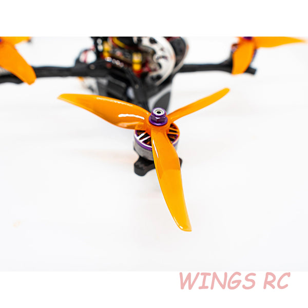 Planet Gates 24pcs/12 pairs Gemfan 51466 V2 5inch 3 Blade/Tri-Blade Propeller Props FPV Brushless motor For FPV Racing Drone 6 Colors Yellow