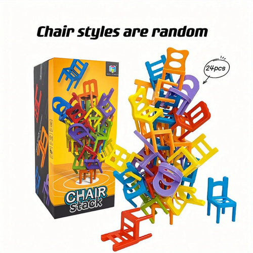 Planet Gates 24pcs 24-42pc children's puzzle folding chair toy parent-child interactive game for kids chair stack party game juego social games