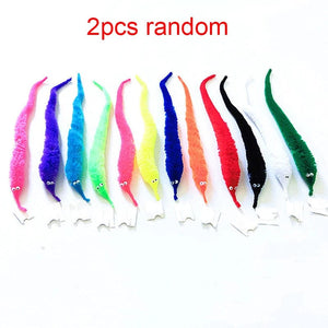 Planet Gates 24pcs 5/10/20pcs Twisty Worm Magic Toys Party Favors Fuzzy Worm On A String Christmas Halloween Wizard New Strange Trick Toys For Kids