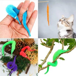 Planet Gates 24pcs 5/10/20pcs Twisty Worm Magic Toys Party Favors Fuzzy Worm On A String Christmas Halloween Wizard New Strange Trick Toys For Kids