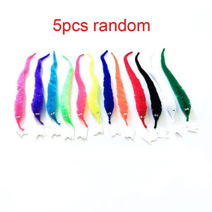 Planet Gates 24pcs 5/10/20pcs Twisty Worm Magic Toys Party Favors Fuzzy Worm On A String Christmas Halloween Wizard New Strange Trick Toys For Kids