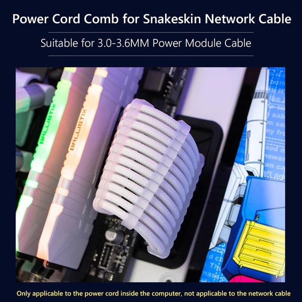 Planet Gates 24Pcs/Set Cable Comb Clamp Cables Clip Organizer ATX 24Pin CPU 8Pin 6Pin Computer Wire Management Clip Sleeved Cable Manager