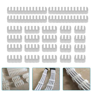 Planet Gates 24Pcs/Set Cable Comb Clamp Cables Clip Organizer ATX 24Pin CPU 8Pin 6Pin Computer Wire Management Clip Sleeved Cable Manager