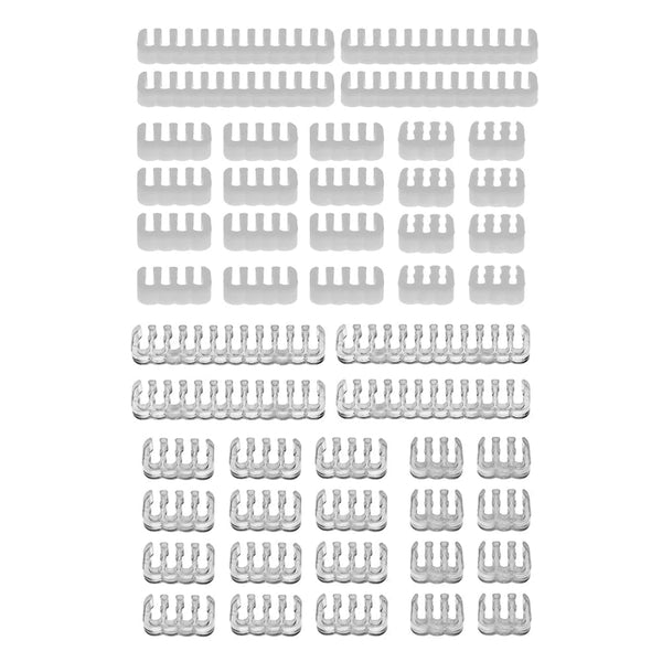 Planet Gates 24Pcs/Set Cable Comb Clamp Cables Clip Organizer ATX 24Pin CPU 8Pin 6Pin Computer Wire Management Clip Sleeved Cable Manager