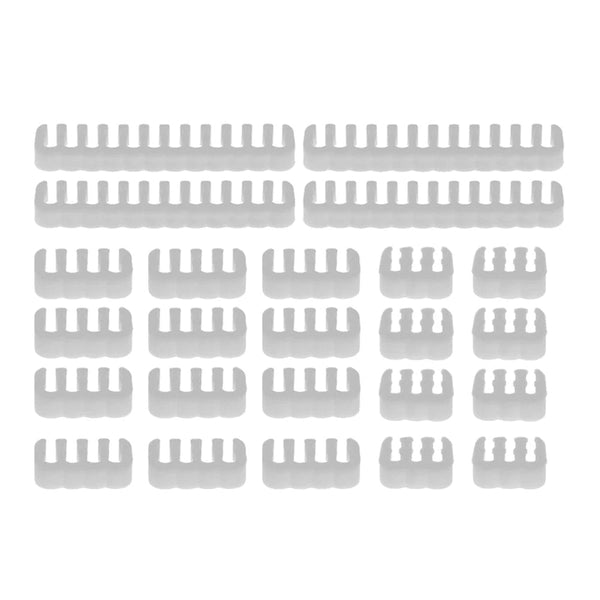 Planet Gates 24Pcs/Set Cable Comb Clamp Cables Clip Organizer ATX 24Pin CPU 8Pin 6Pin Computer Wire Management Clip Sleeved Cable Manager