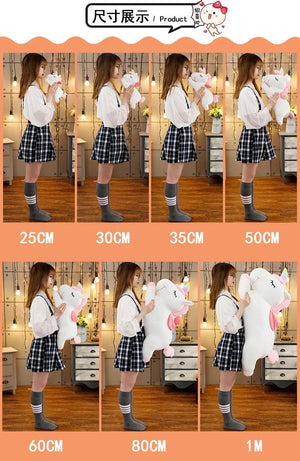 Planet Gates 25-100cmKawaii Giant Unicorn Plush Toy Soft Stuffed Unicorn Soft Dolls Animal Horse Toys For Children Girl Pillow Birthday Gifts