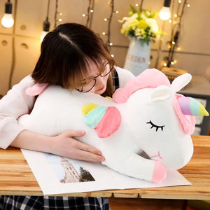 Planet Gates 25-100cmKawaii Giant Unicorn Plush Toy Soft Stuffed Unicorn Soft Dolls Animal Horse Toys For Children Girl Pillow Birthday Gifts
