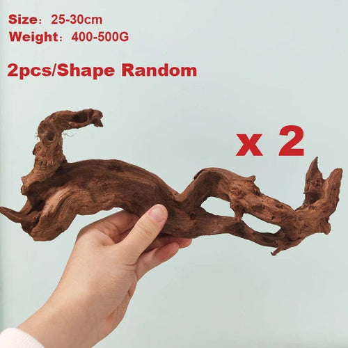 Planet Gates 25-30cm-2pcs Drift Wood Plants for Natural Aquariums & Fish Bowls Decor Aquarium Pot Assorted Driftwood Branch Background Aqarium Accessories