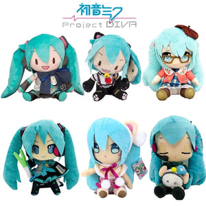 Planet Gates 25-32cm Japanese Anime Plush Stuffed Toy Hatsune Miku Plush Doll Soft Pillow Future Doll Cute Christmas Gift for Children