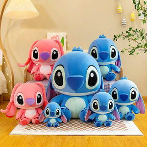 Planet Gates 25-35cm Anime Figure Stitch Plush Toy Children's Toys Kawaii Cute Pink Blue Soft Filling Plush Doll Action Figure Model Pendant