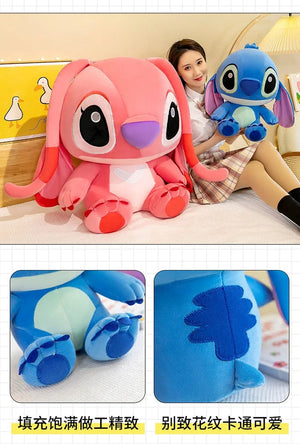 Planet Gates 25-35cm Anime Figure Stitch Plush Toy Children's Toys Kawaii Cute Pink Blue Soft Filling Plush Doll Action Figure Model Pendant