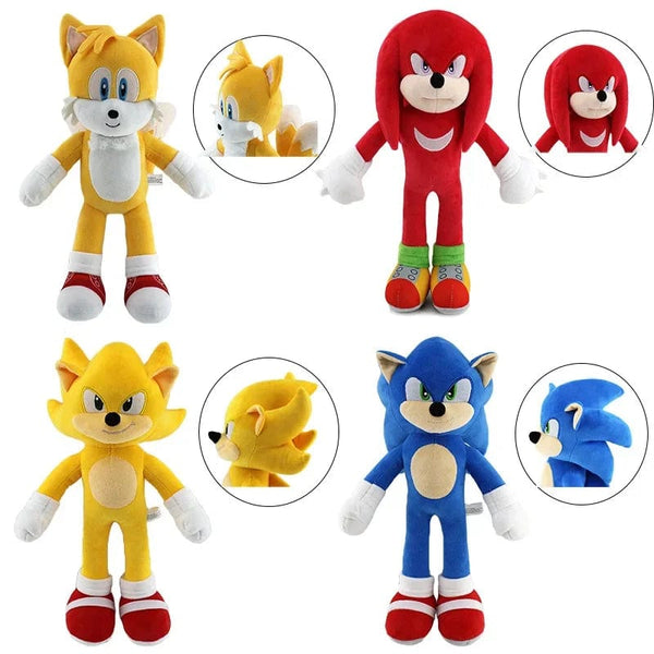Planet Gates 25-36cm Sonic The Hedgehog Soft Stuffed Plush Doll Cartoon Game Anime Knuckles Shadow Silver Tails Metalsonic Plushie Toys