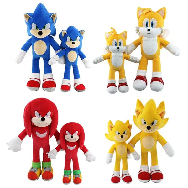 Planet Gates 25-36cm Sonic The Hedgehog Soft Stuffed Plush Doll Cartoon Game Anime Knuckles Shadow Silver Tails Metalsonic Plushie Toys