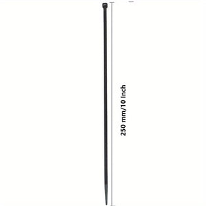 Planet Gates 25.4cm(100pcs) 100pcs Outdoor Weather Resistant Black Cable Ties Heavy Duty UV Resistant Zip Ties Multi-Purpose Self-Locking Black Nylon Tie Wraps Management Bundles